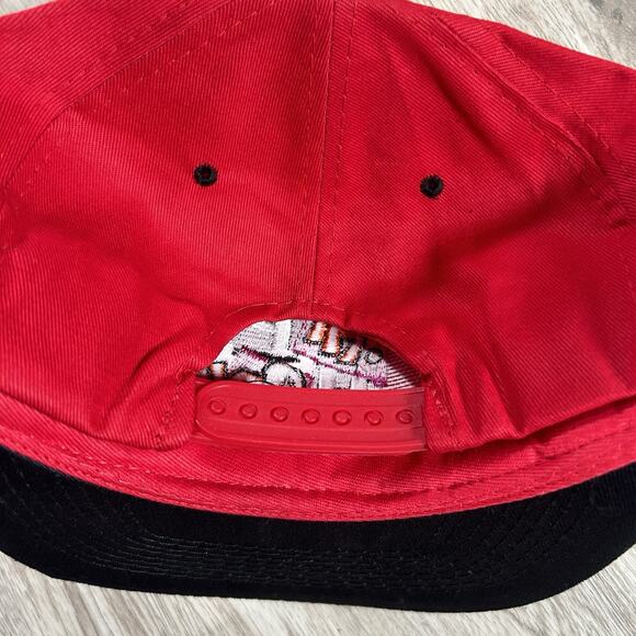 Vintage 1990's Hip Hop Hat Snapback Music‎ Rap KC Red Black Cap - Picture 2 of 8